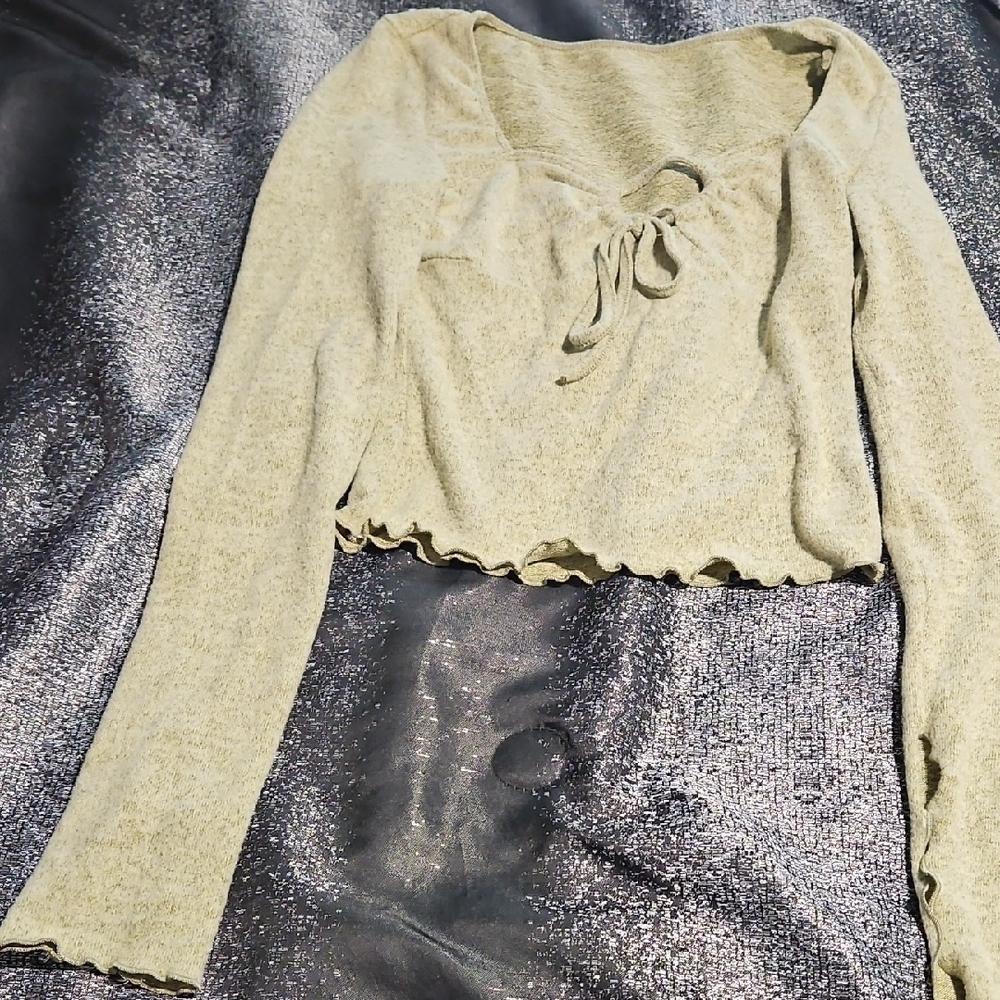Light Green Long Sleeve Top